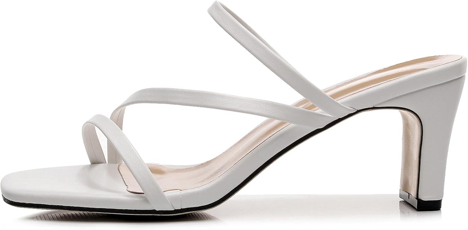 imageVenusCelia Womens Funky Pump Heeled SandalWhite Pu