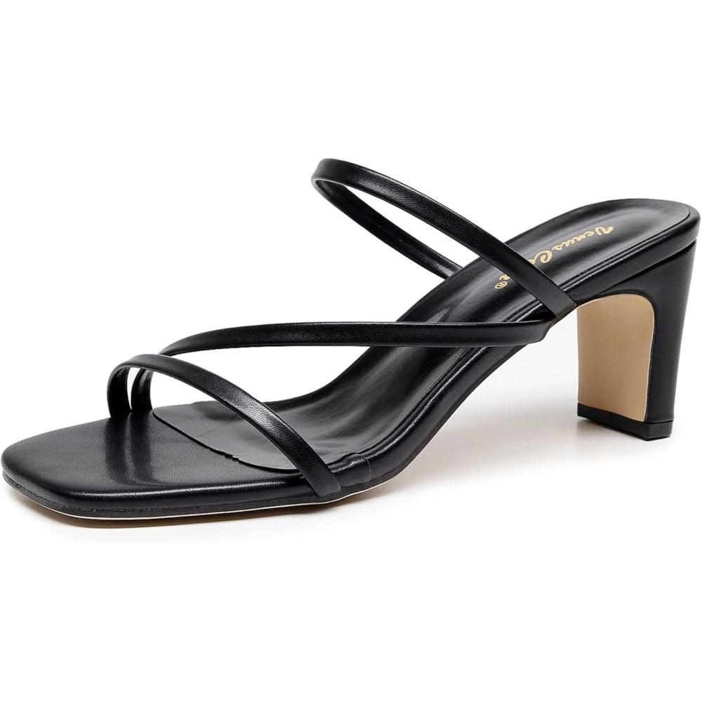 imageVenusCelia Womens Funky Pump Heeled SandalBlack Pu