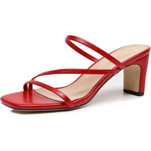 imageVenusCelia Womens Funky Pump Heeled SandalRed Pu