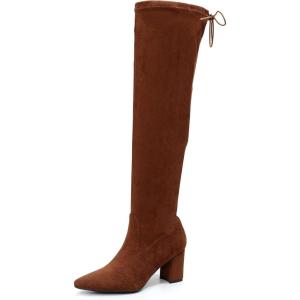 imageVenusCelia Womens Charlotte OverKnee Stretchy BootBrown