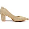 imageVenusCelia Womens Lewin Pump Chunky Heel ShoeGold Glitter