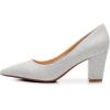 imageVenusCelia Womens Lewin Pump Chunky Heel ShoeSilver Glitter