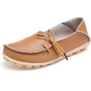 imageVenusCelia Womens Breathable Comfort Walking Office Flat LoaferTan