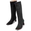 imageVenusCelia Womens Knee High Stretchy Fashion Boots 6 M USGreySuede