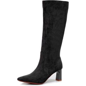 imageVenusCelia Womens Knee High Stretchy Fashion Boots 6 M USGreySuede