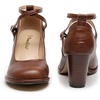 image:imageVenusCelia Womens XStrap Pump Heeled ShoeBrown