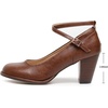 image:imageVenusCelia Womens XStrap Pump Heeled ShoeBrown