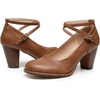 image:imageVenusCelia Womens XStrap Pump Heeled ShoeTan