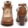 image:imageVenusCelia Womens XStrap Pump Heeled ShoeTan