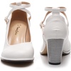image:imageVenusCelia Womens XStrap Pump Heeled ShoeWhite