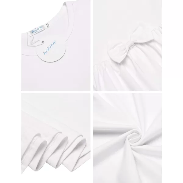 Arshiner Girls Long Sleeve Dress A line Twirly Skater Casual Bow Tie Dress