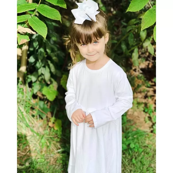 Arshiner Girls Long Sleeve Dress A line Twirly Skater Casual Bow Tie Dress