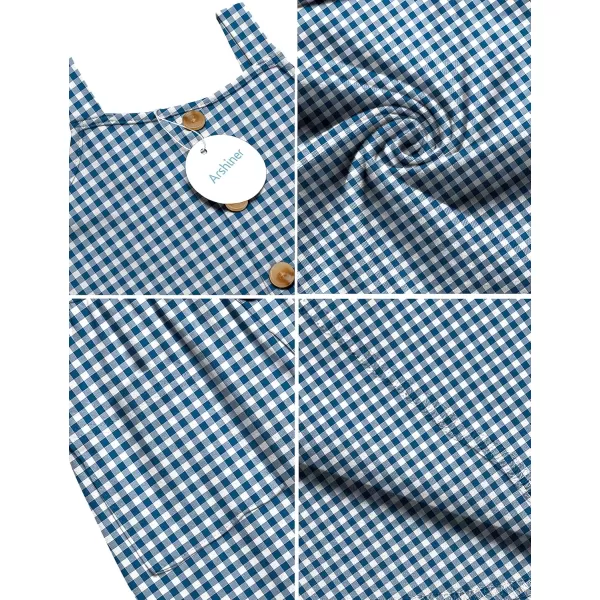 Arshiner Girl's Spaghetti Strap Button Down Midi Sleeveless Summer Casual Sundress A-line Dress with Pockets