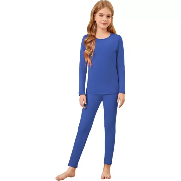 Arshiner Girls Thermal Underwear Set Long Johns Fleece Lined Kids Base Layer Top Bottom