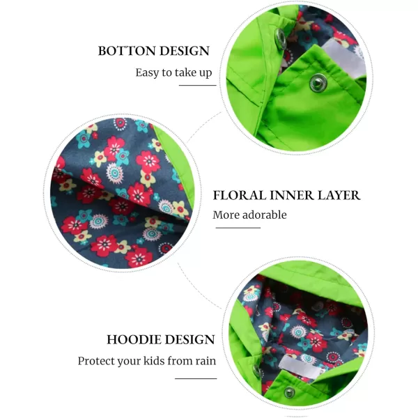 Arshiner Girl Baby Kid Waterproof Hooded Coat Jacket Outwear Raincoat Hoodies