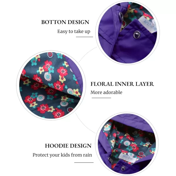 Arshiner Girl Baby Kid Waterproof Hooded Coat Jacket Outwear Raincoat Hoodies