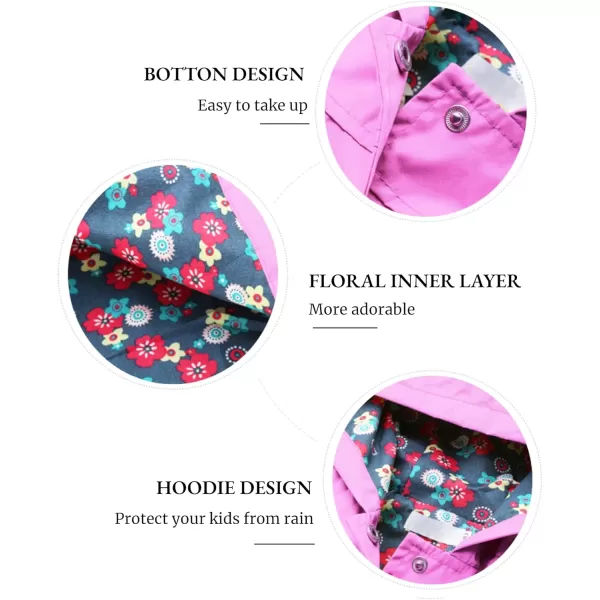 Arshiner Girl Baby Kid Waterproof Hooded Coat Jacket Outwear Raincoat Hoodies