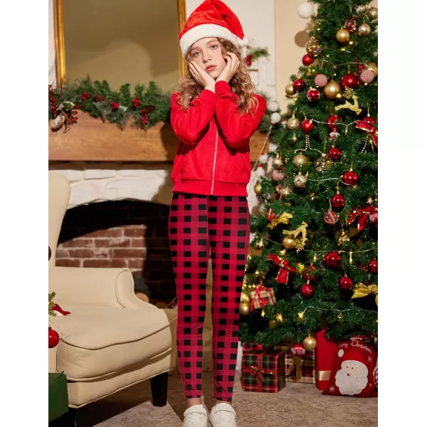 Arshiner Girl's Ankle Length Leggings 3-Pack Printing Flower Kids Classic Stretch Pants 4-14Y