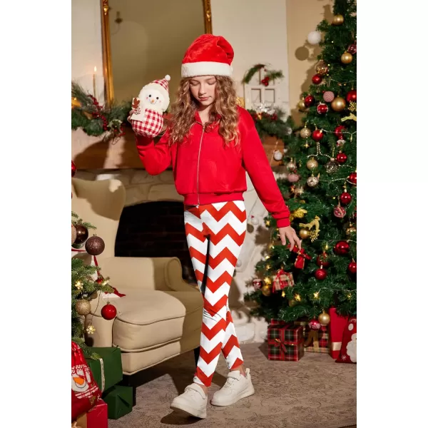 Arshiner Girl's Ankle Length Leggings 3-Pack Printing Flower Kids Classic Stretch Pants 4-14Y