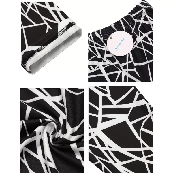 Arshiner Girl's Ankle Length Leggings 3-Pack Printing Flower Kids Classic Stretch Pants 4-14Y