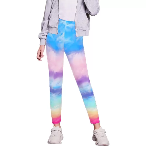 Arshiner Girl's Ankle Length Leggings 3-Pack Printing Flower Kids Classic Stretch Pants 4-14Y