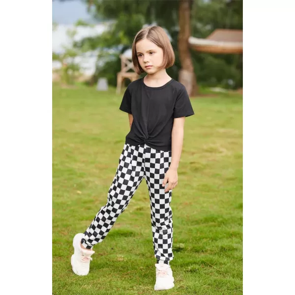 Arshiner Girls Casual Tie Dye Short-Sleeve T-Shirt Cute Print Summer Blouse for Girls Twist Front Tunic Tee Tops