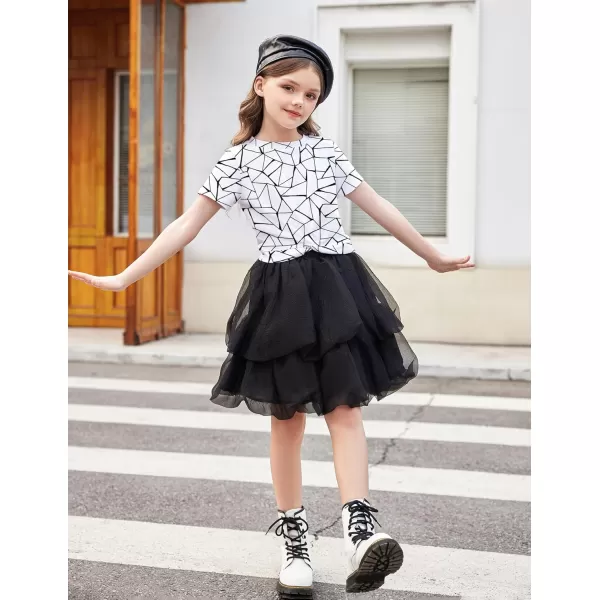 Arshiner Girls Casual Tie Dye Short-Sleeve T-Shirt Cute Print Summer Blouse for Girls Twist Front Tunic Tee Tops