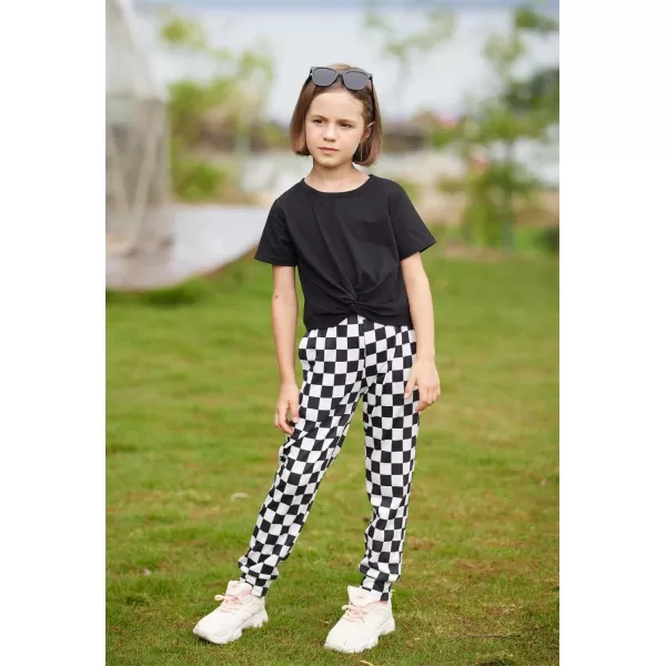 Arshiner Girls Casual Tie Dye Short-Sleeve T-Shirt Cute Print Summer Blouse for Girls Twist Front Tunic Tee Tops