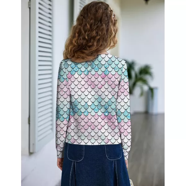 Arshiner Girls Casual Twist Front Lightweight Sweatshirt Tie Dye Printed Long Sleeve Crop Tops Pullover