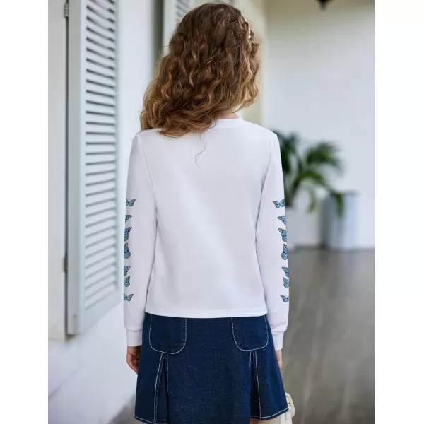 Arshiner Girls Casual Twist Front Lightweight Sweatshirt Tie Dye Printed Long Sleeve Crop Tops Pullover