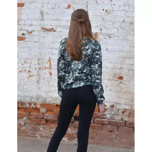 Arshiner Girls Casual Twist Front Lightweight Sweatshirt Tie Dye Printed Long Sleeve Crop Tops Pullover