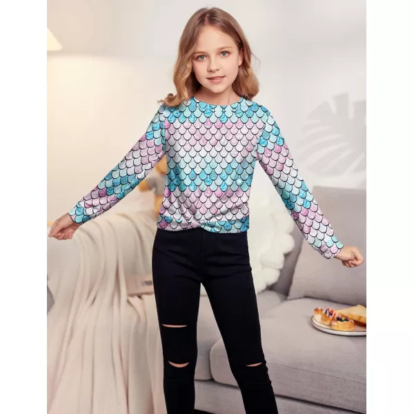Arshiner Girls Casual Twist Front Lightweight Sweatshirt Tie Dye Printed Long Sleeve Crop Tops Pullover