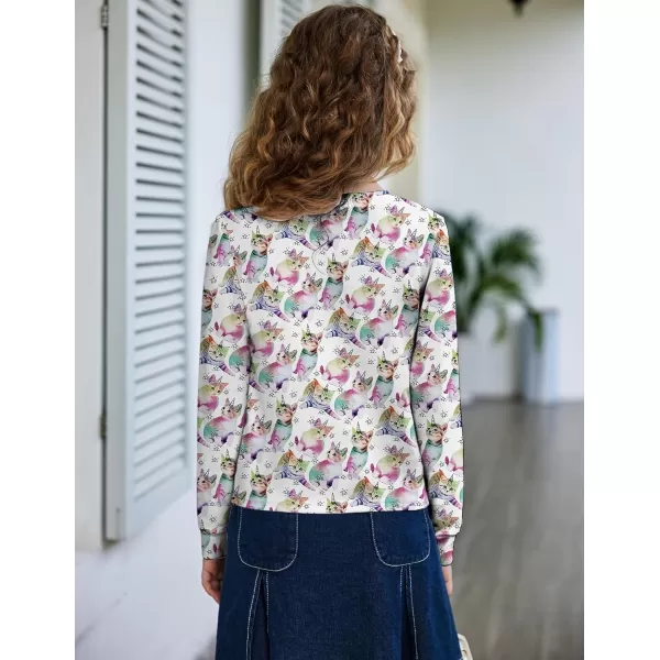 Arshiner Girls Casual Twist Front Lightweight Sweatshirt Tie Dye Printed Long Sleeve Crop Tops Pullover