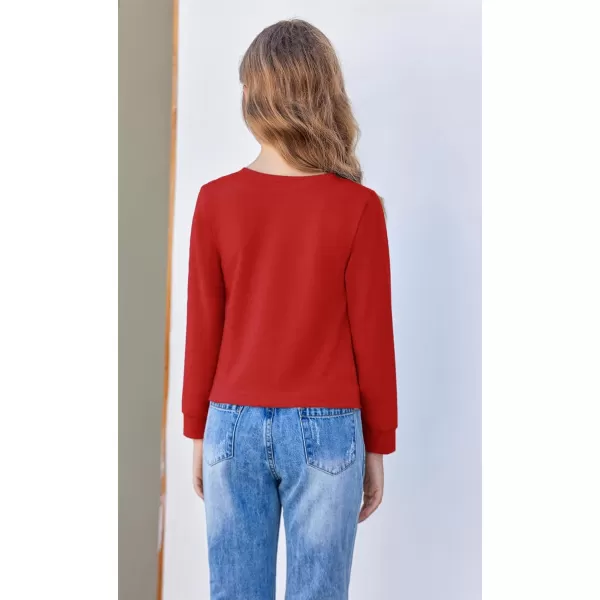 Arshiner Girls Casual Twist Front Lightweight Sweatshirt Tie Dye Printed Long Sleeve Crop Tops Pullover