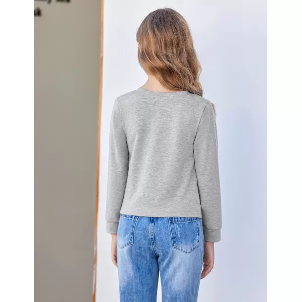 Arshiner Girls Casual Twist Front Lightweight Sweatshirt Tie Dye Printed Long Sleeve Crop Tops Pullover