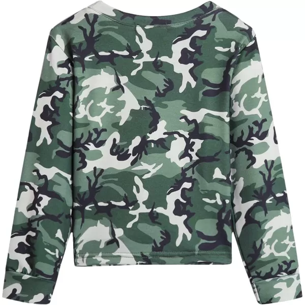 Arshiner Girls Casual Twist Front Lightweight Sweatshirt Tie Dye Printed Long Sleeve Crop Tops Pullover