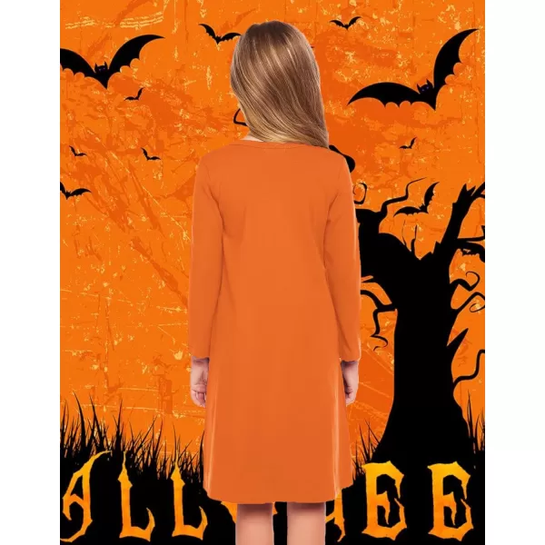 Arshiner Girls Dress Kids Long Sleeve Solid Color Casual T-Shirt Dress