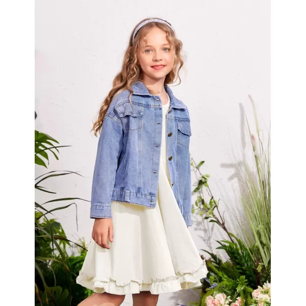 Arshiner Girls Dress Long Sleeve A Line Twirly Skater Loose Casual/Party Dresses with Pocket