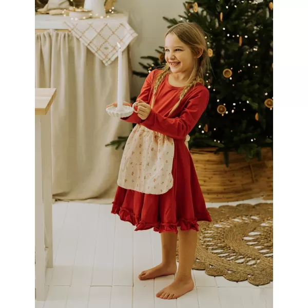 Arshiner Girls Dress Long Sleeve A Line Twirly Skater Loose Casual/Party Dresses with Pocket