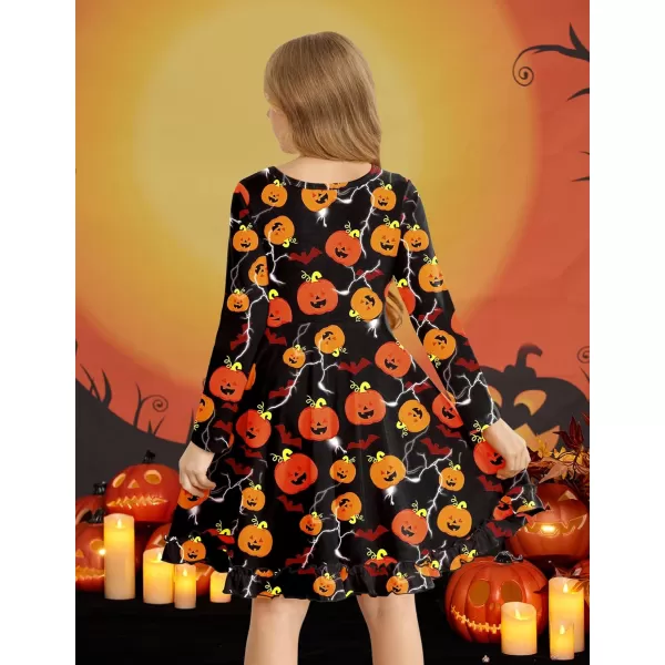 Arshiner Girls Dress Long Sleeve A Line Twirly Skater Loose Casual/Party Dresses with Pocket