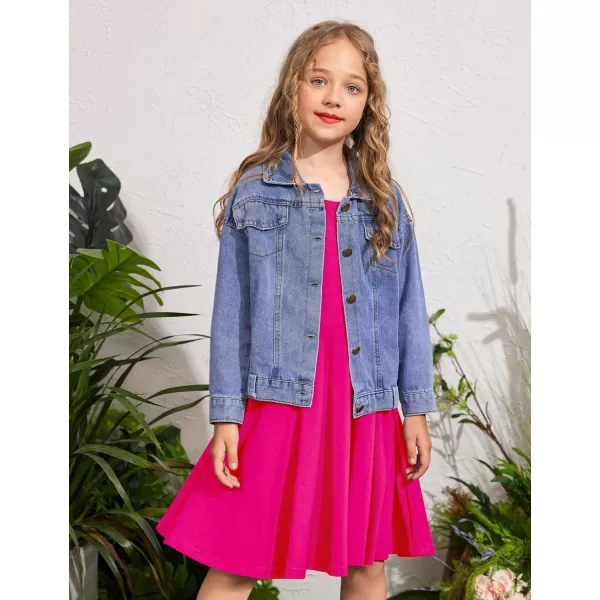 Arshiner Girls Long Sleeve Stretchy Dress A line Twirly Skater School Party Dress