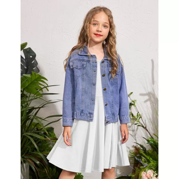 Arshiner Girls Long Sleeve Stretchy Dress A line Twirly Skater School Party Dress