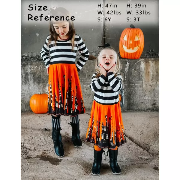 Arshiner Girls Long Sleeve Stretchy Dress A line Twirly Skater School Party Dress