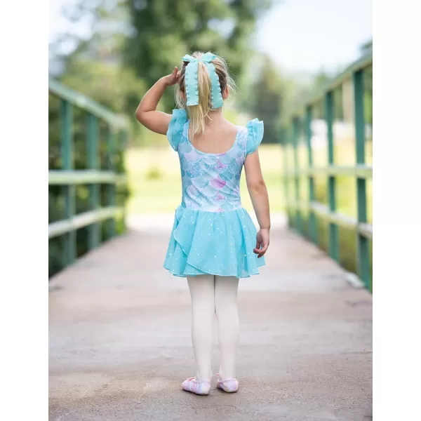 Arshiner Girls Ruffle Sleeve Ballet Dance Dress Tutu Skirted Leotard