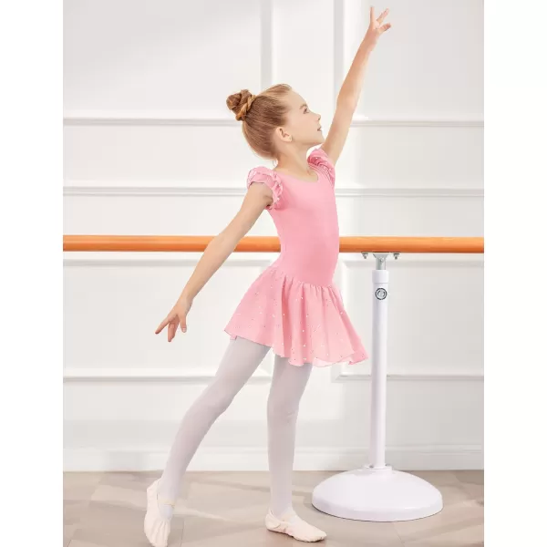 Arshiner Girls Ruffle Sleeve Ballet Dance Dress Tutu Skirted Leotard