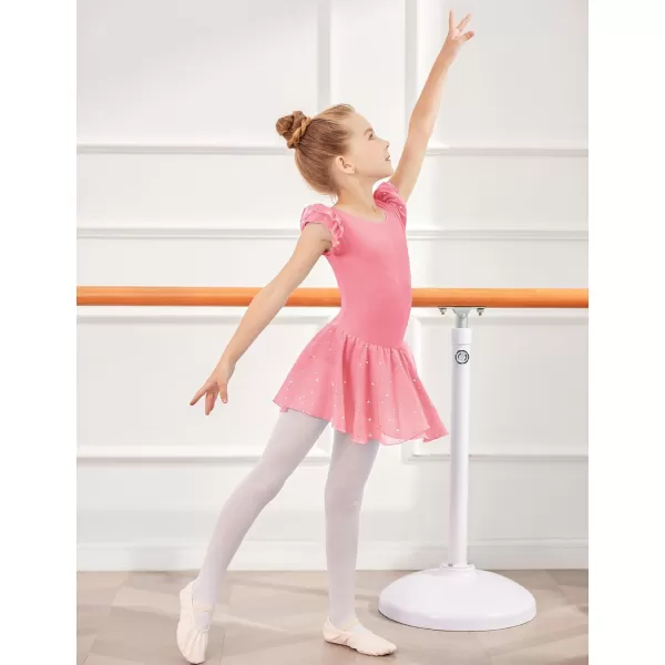 Arshiner Girls Ruffle Sleeve Ballet Dance Dress Tutu Skirted Leotard