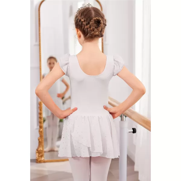 Arshiner Girls Ruffle Sleeve Ballet Dance Dress Tutu Skirted Leotard