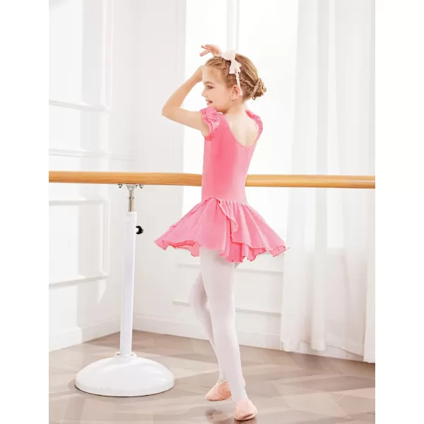 Arshiner Girls Ruffle Sleeve Ballet Dance Dress Tutu Skirted Leotard
