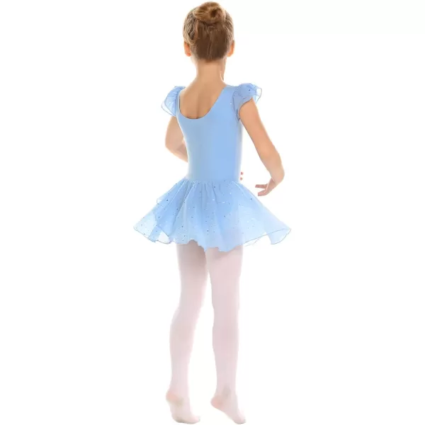 Arshiner Girls Ruffle Sleeve Ballet Dance Dress Tutu Skirted Leotard