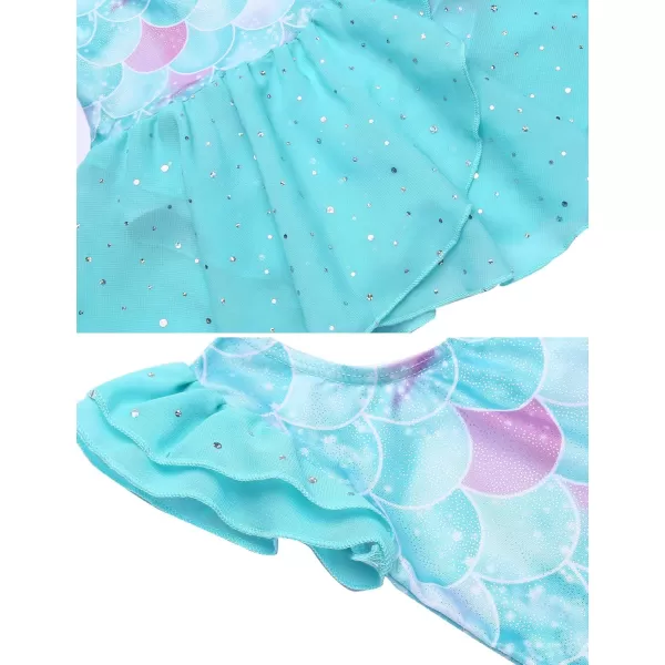 Arshiner Girls Ruffle Sleeve Ballet Dance Dress Tutu Skirted Leotard